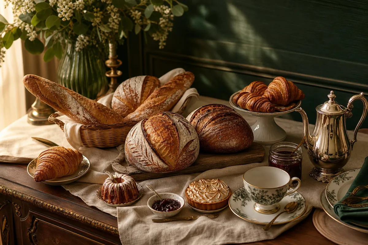 Fresh cakes and breads