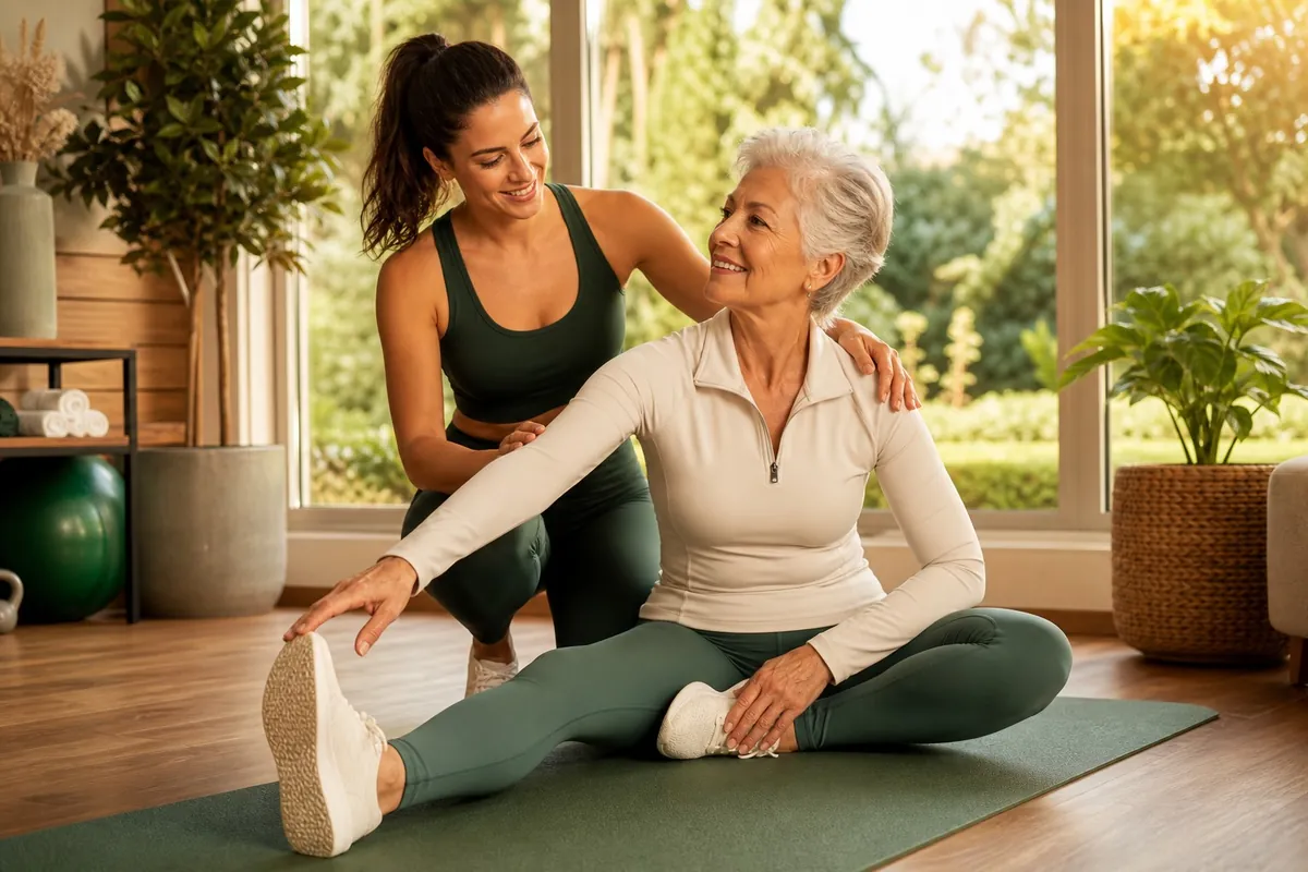 Personal training and physiotherapy session